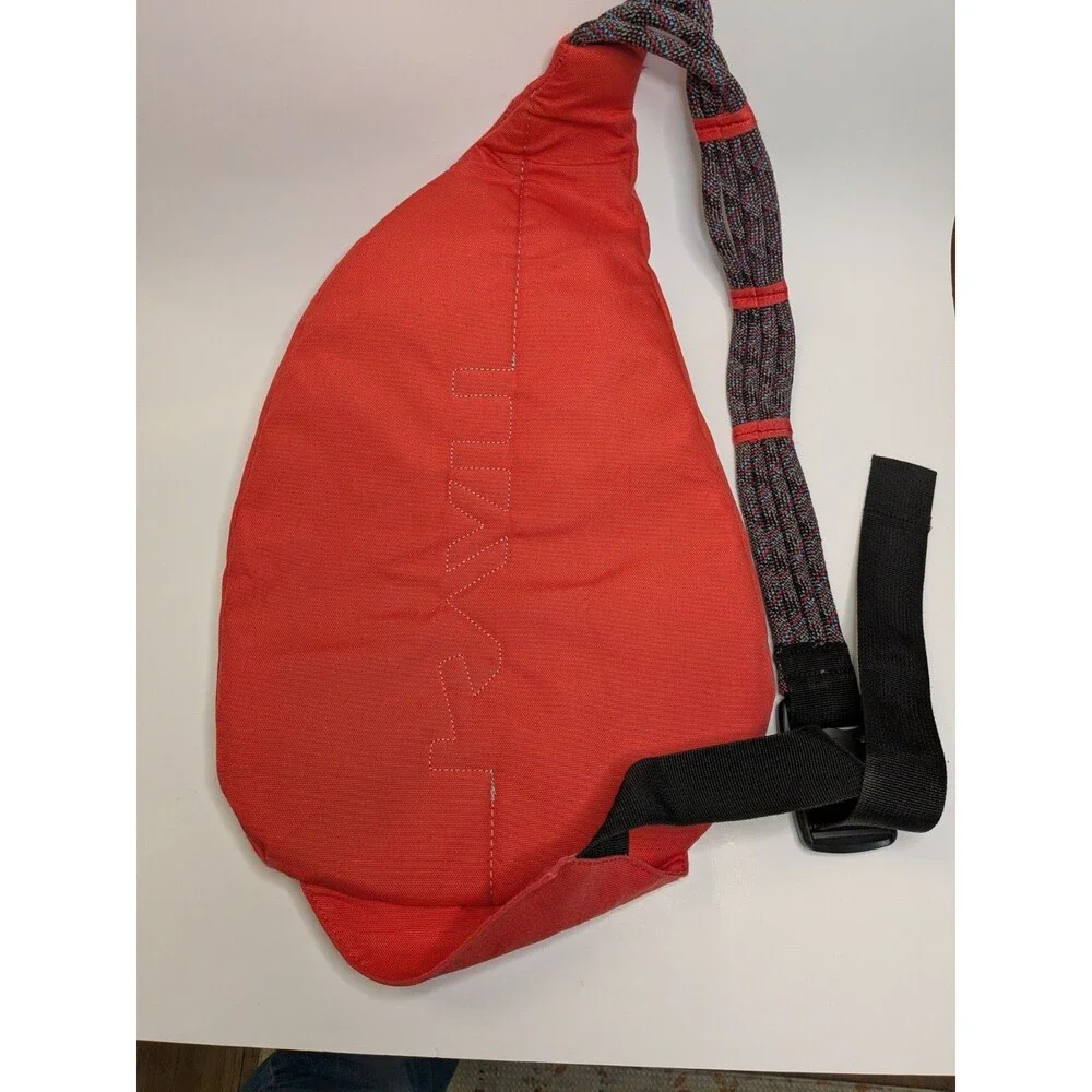 KAVU Rope Sling Bag Orange Crossbody Backpack Outdoor Hiking Shoulder Travel